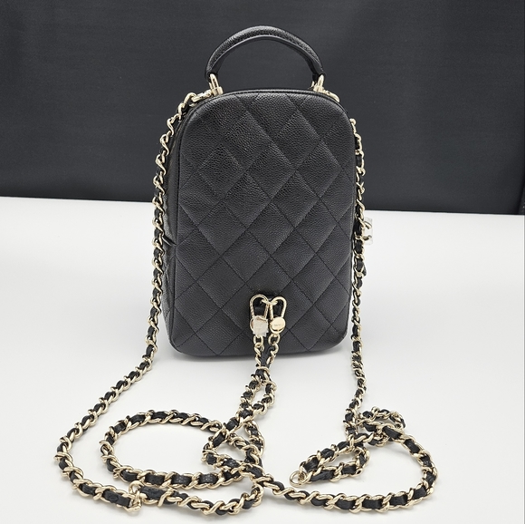 Brand new 24C authentic Chanel mini backpack in caviar leather - Picture 5 of 17